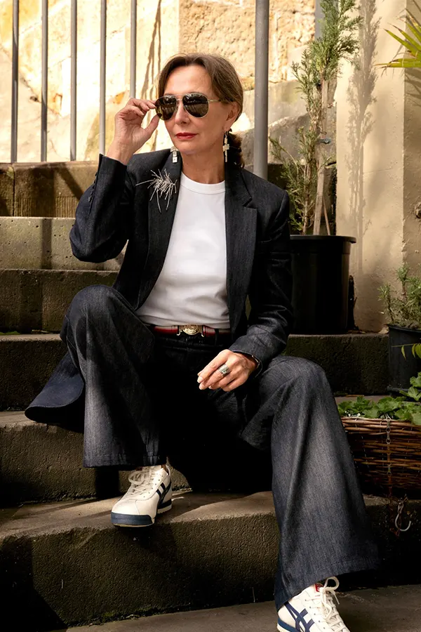 Dress Up Black Wide Leg Pants With A Leather Jacket