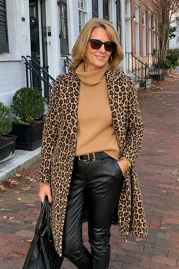 Mix Leopard Print With Camel And Black For Rich Contrast