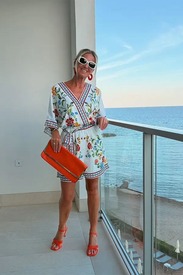 Printed Romper With Bright Accessories For Easy Summer Dressing