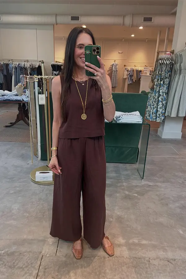 Relaxed Burgundy Wide Leg Jumpsuit