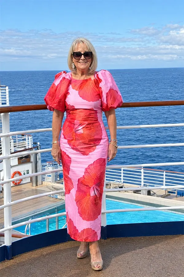 Bright Pink Dress With Statement Sleeves