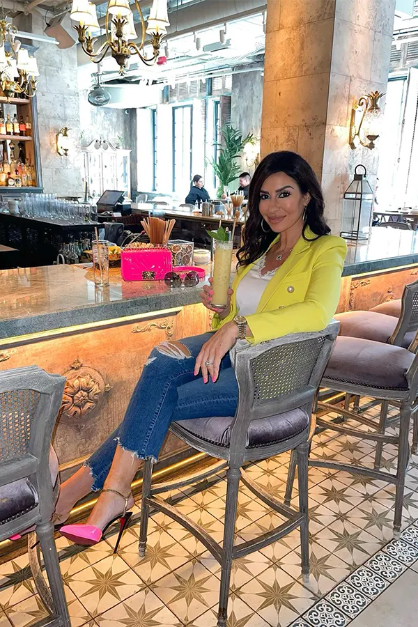 Bright Yellow Top With Classic Blue Jeans