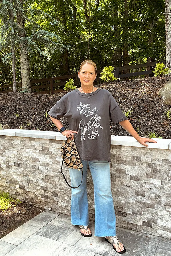Give Relaxed Jeans Personality With A Graphic Tee