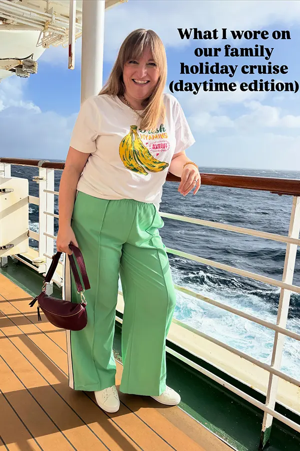 Graphic T Shirt And Green Wide Leg Pants