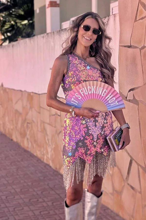 Have Fun With A Colorful Printed Mini Dress