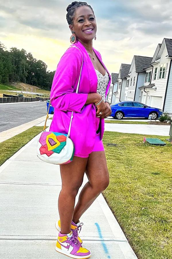 Hot Pink Blazer With Matching Shorts