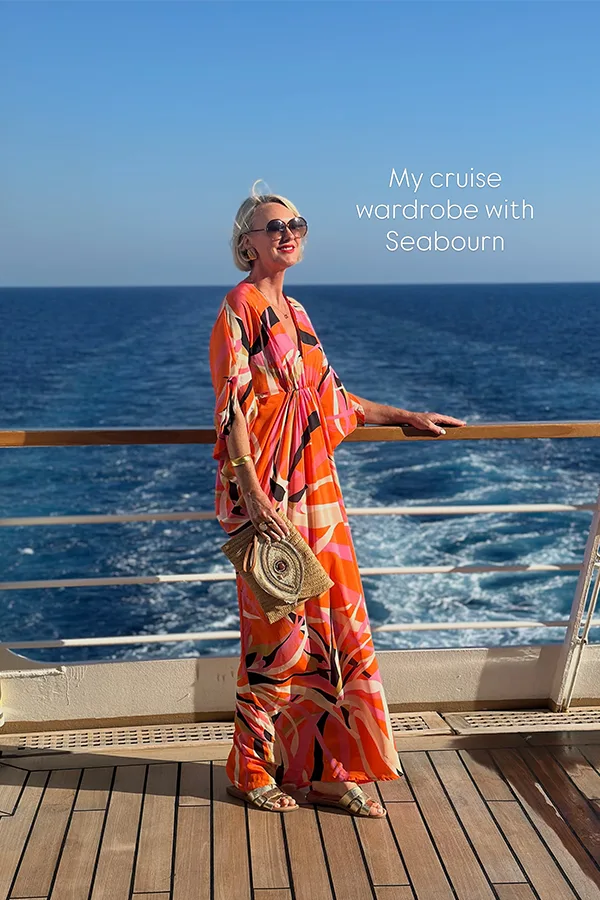 Orange Printed Maxi Dress With A Relaxed Cruise Feel
