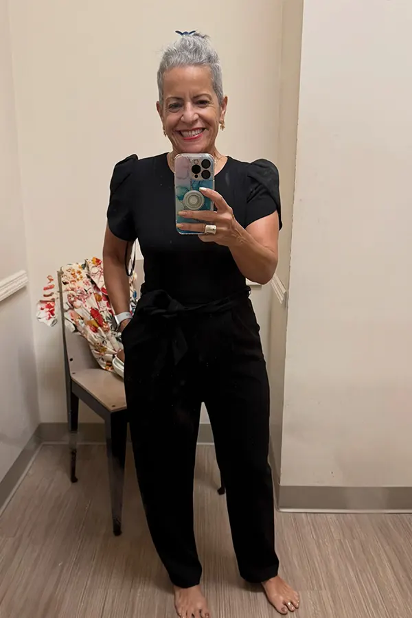 Simple Black Jumpsuit With A Relaxed Silhouette