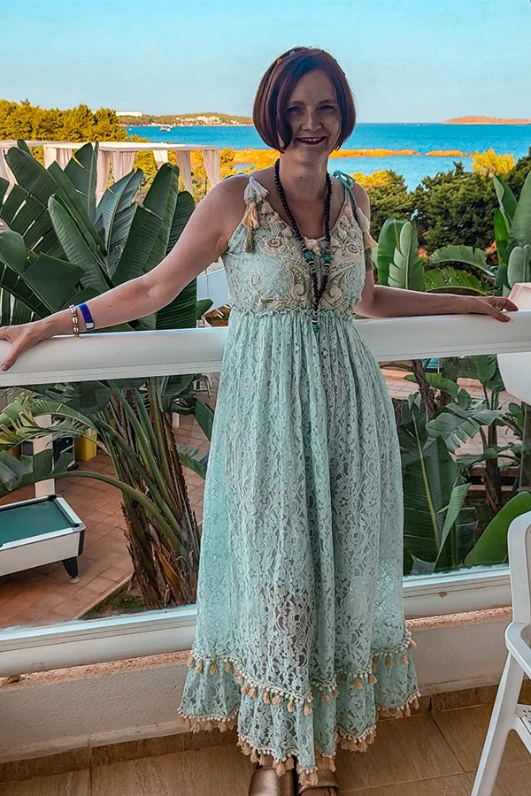 Soft Green Tiered Maxi Dress By The Sea