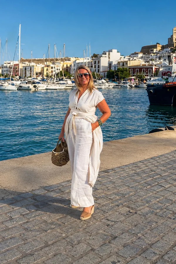 White Wrap Front Jumpsuit By The Marina