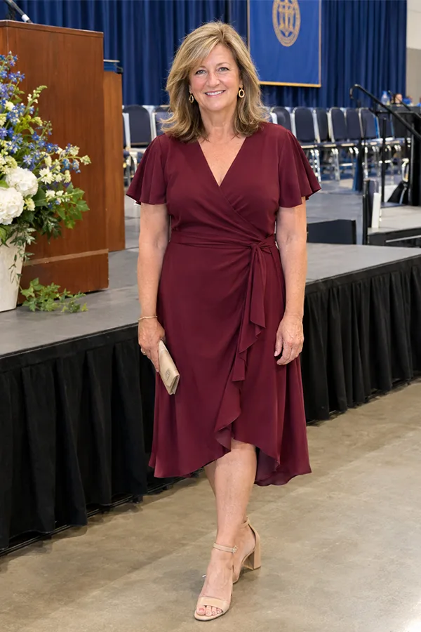 Choose A Burgundy Wrap Dress For A Polished Occasion