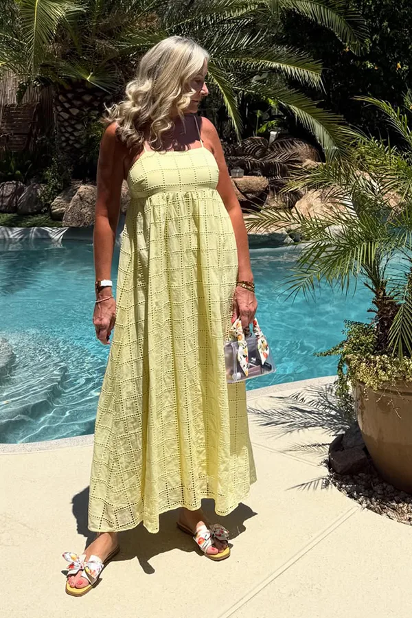 Pale Yellow Maxi Dress For Sunny Days